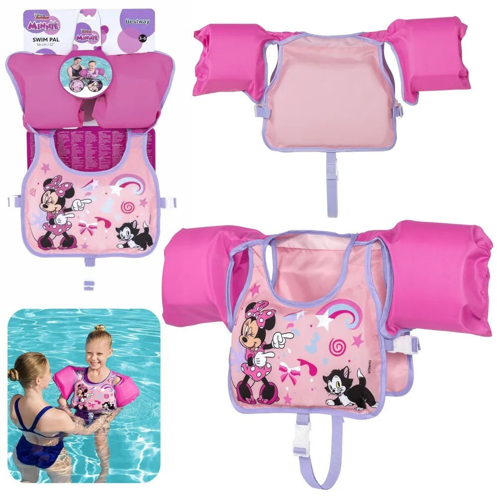Bestway Minnie Mouse plaukimo mokymosi liemenė vaikams 19–30 kg